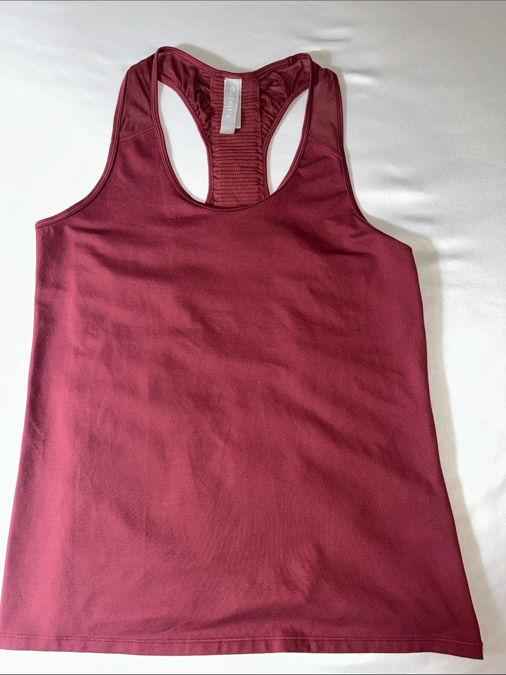 Athleta Bakasana TankRacer Back Maple Red size Large Powervita Fitted
